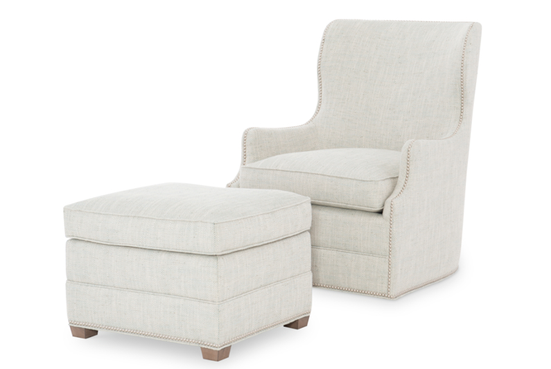 Boyd Swivel Glider & Ottoman by Wesley Hall