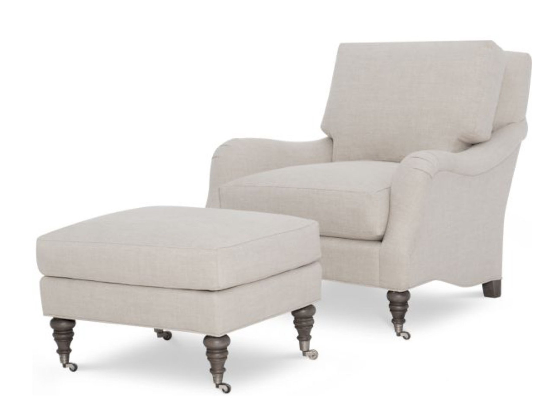 Calhoun 545 Fabric Chair & 545-26 Ottoman by Wesley Hall (sold separately)