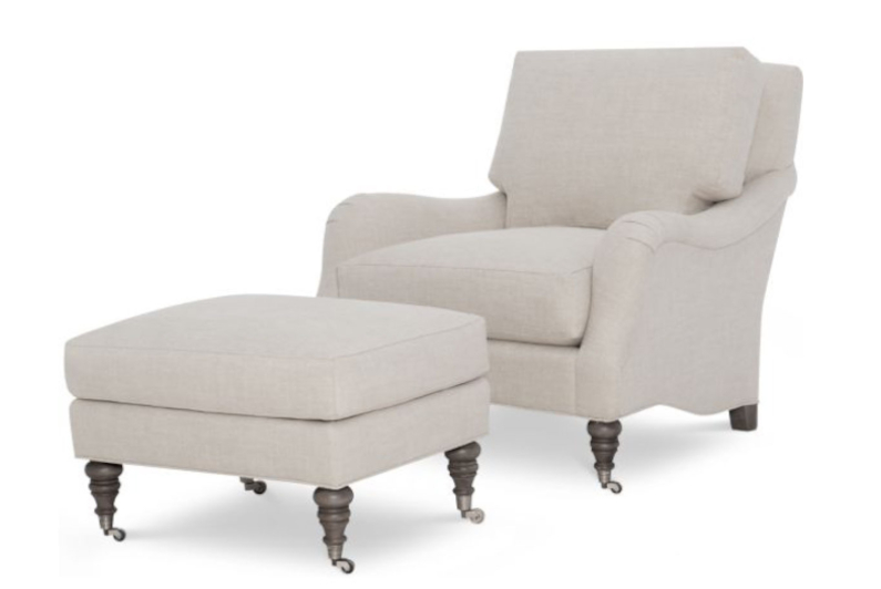 Calhoun Chair & Ottoman by Wesley Hall