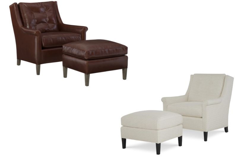 Etta Chair & Ottoman by Wesley Hall
