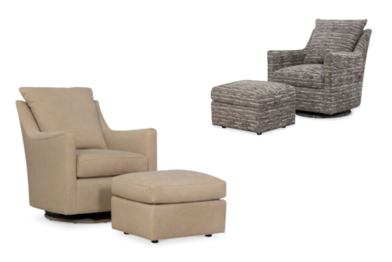 Grandover Swivel Glider & Ottoman by Wesley Hall
