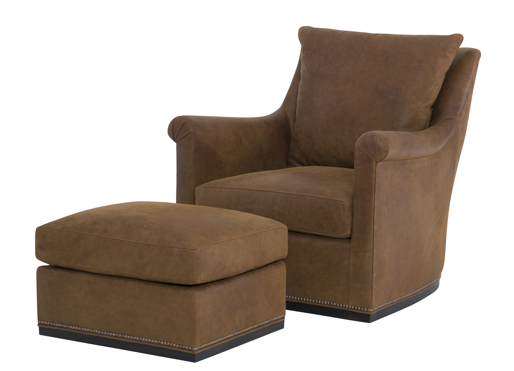 Houston L2011 Leather Swivel Chair & L2011-24 Leather Ottoman by Wesley Hall (sold separately)