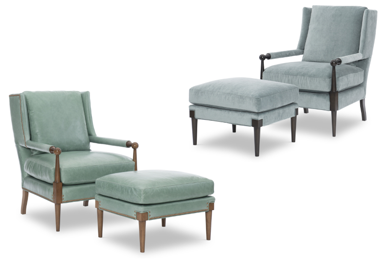 Hoyt Chair & Ottoman by Wesley Hall