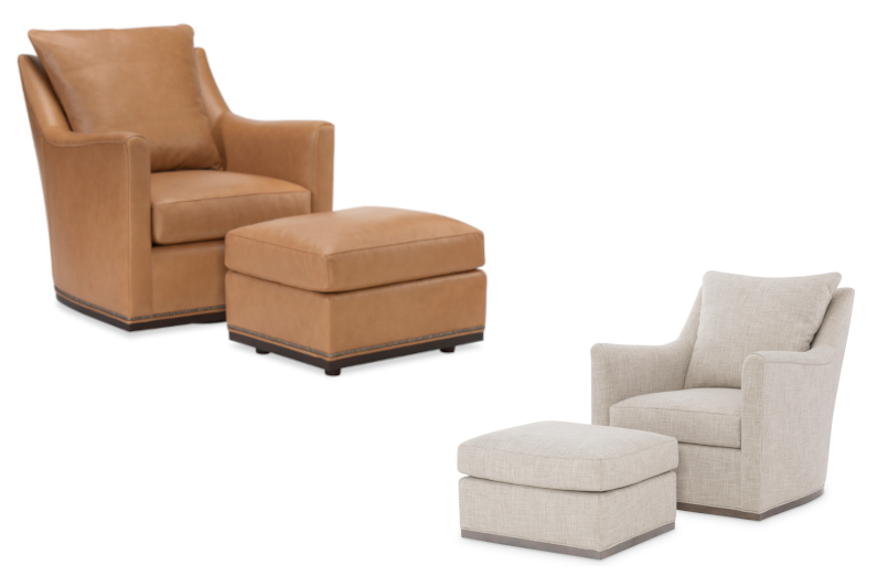 Jamestown Swivel Chair & Ottoman by Wesley Hall