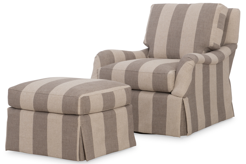 Kent Swivel Glider & Ottoman by Wesley Hall