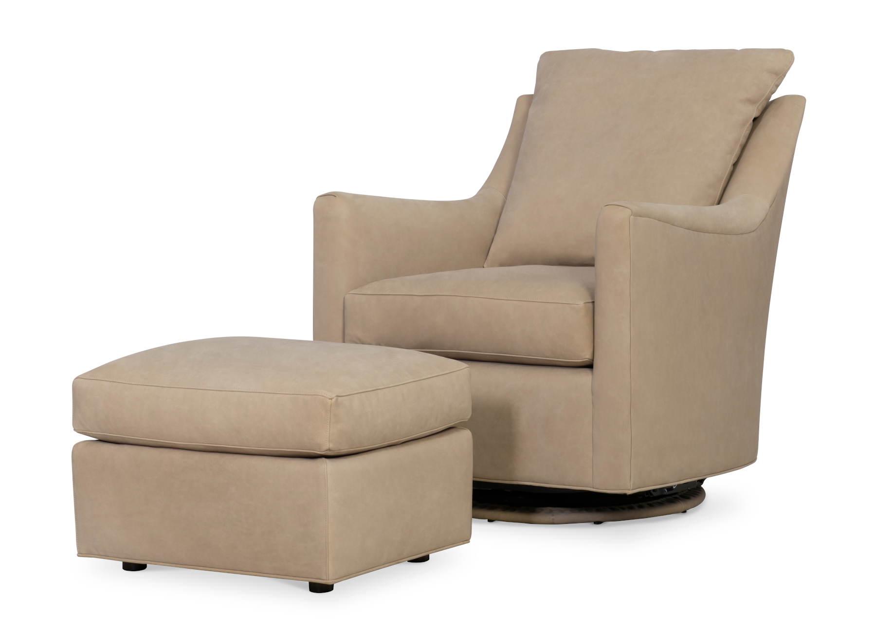 Grandover L463 Leather Swivel Glider & L463-24 Ottoman by Wesley Hall (sold separately)