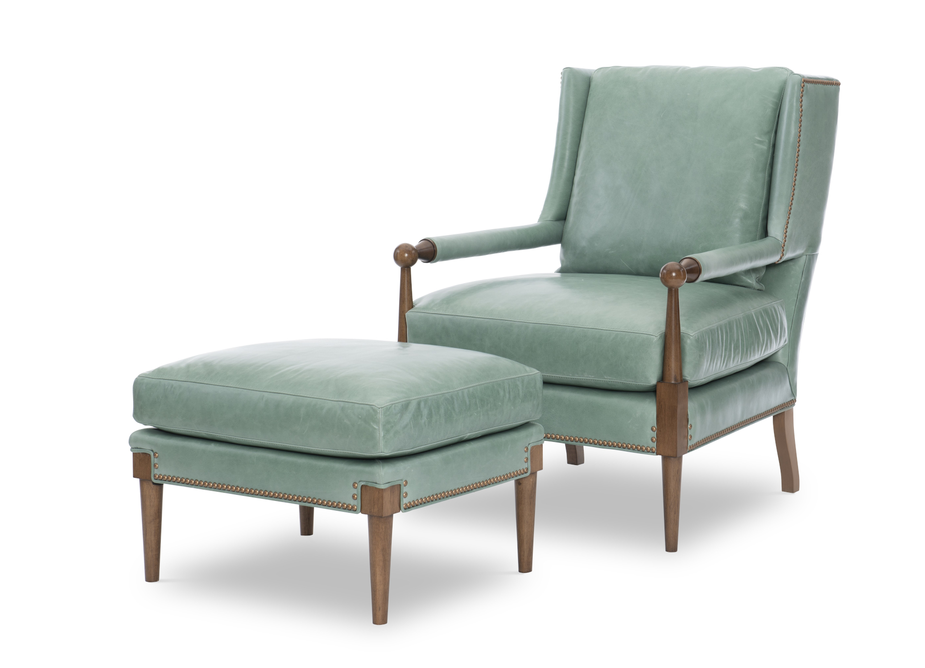 Hoyt L484 Leather Chair & L484-24 Ottoman by Wesley Hall (sold separately)