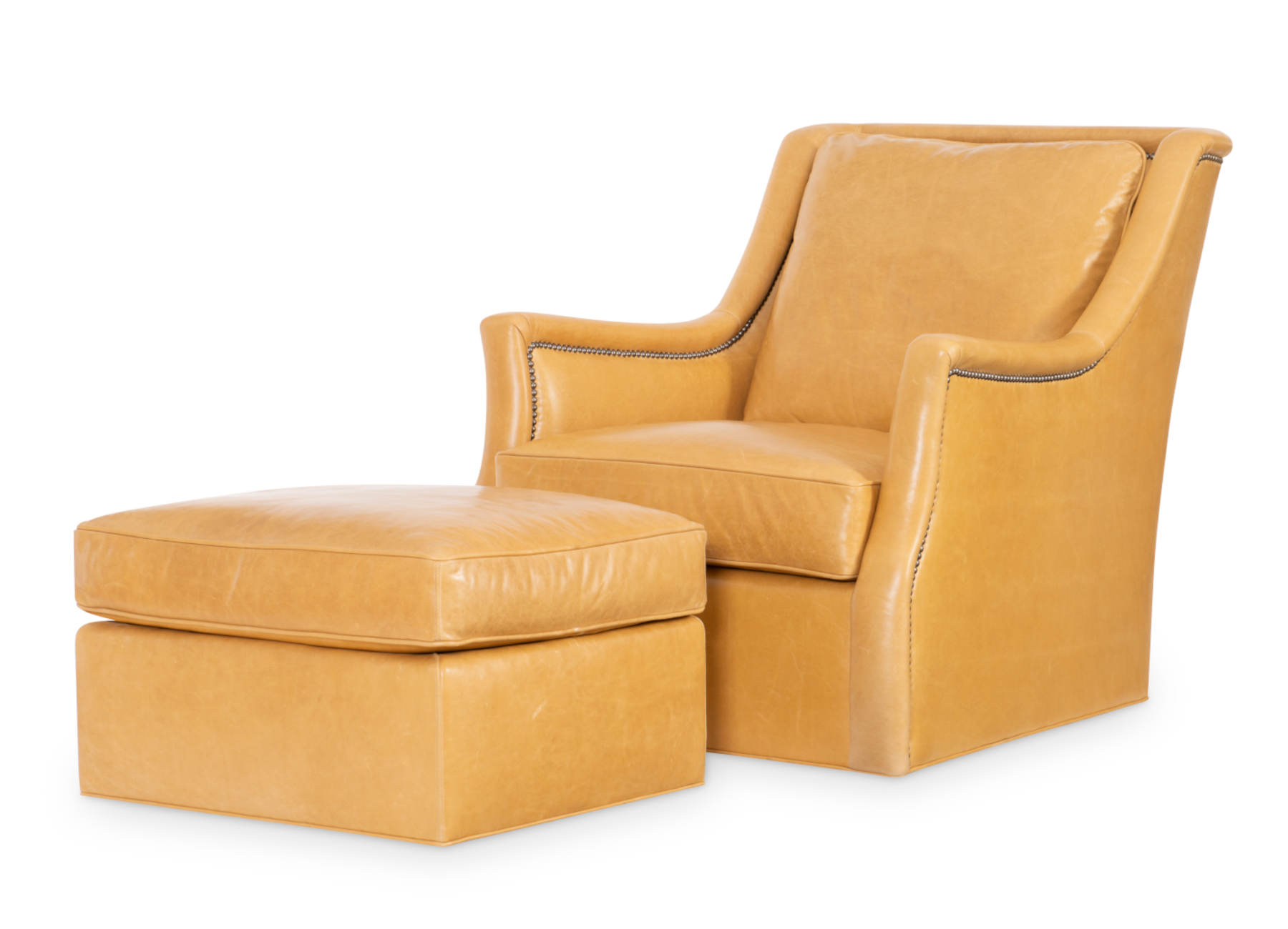 Perlis L499 Leather Swivel Chair & L499-26 Ottoman by Wesley Hall (sold separately)