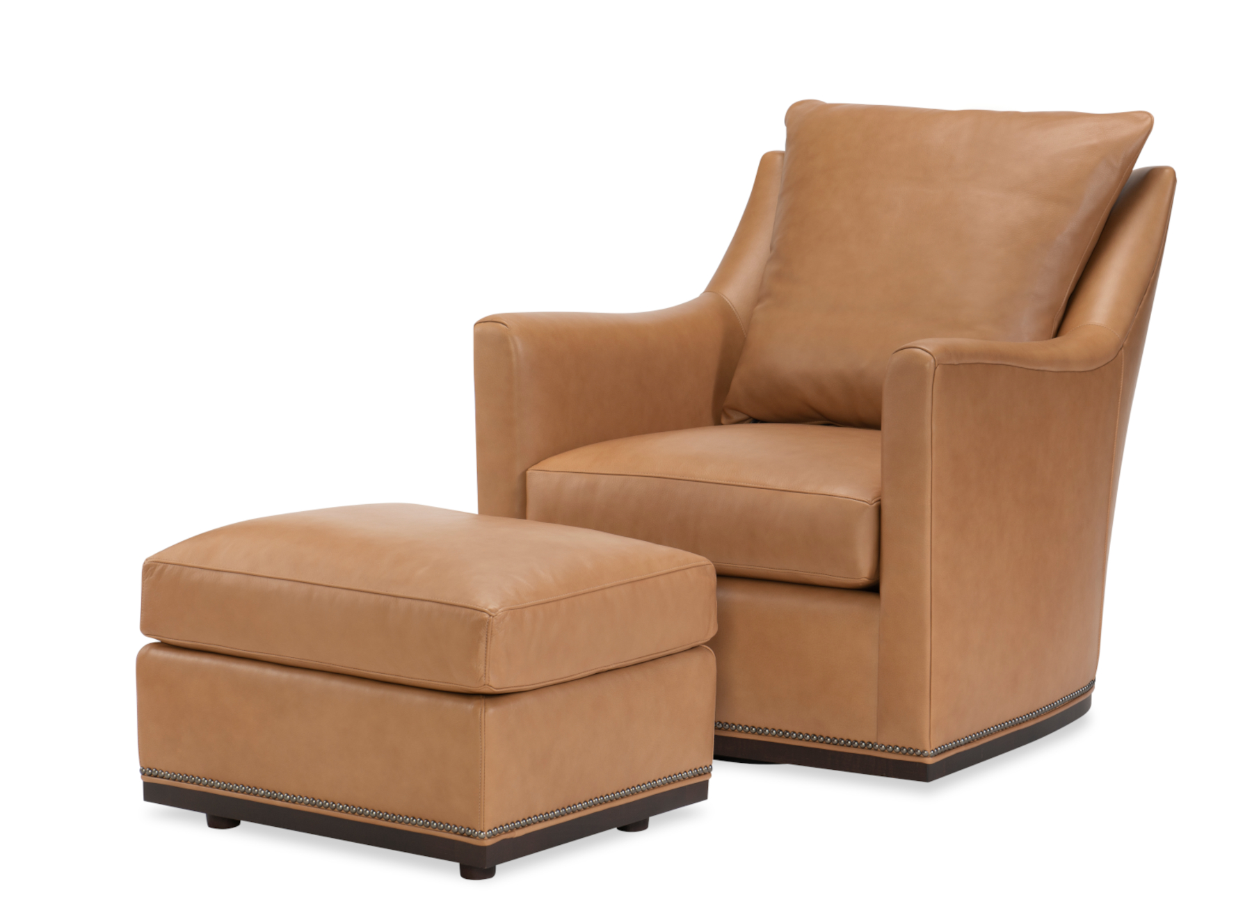 Jamestown L511 Leather Swivel Chair & L511-24 Ottoman by Wesley Hall (sold separately)