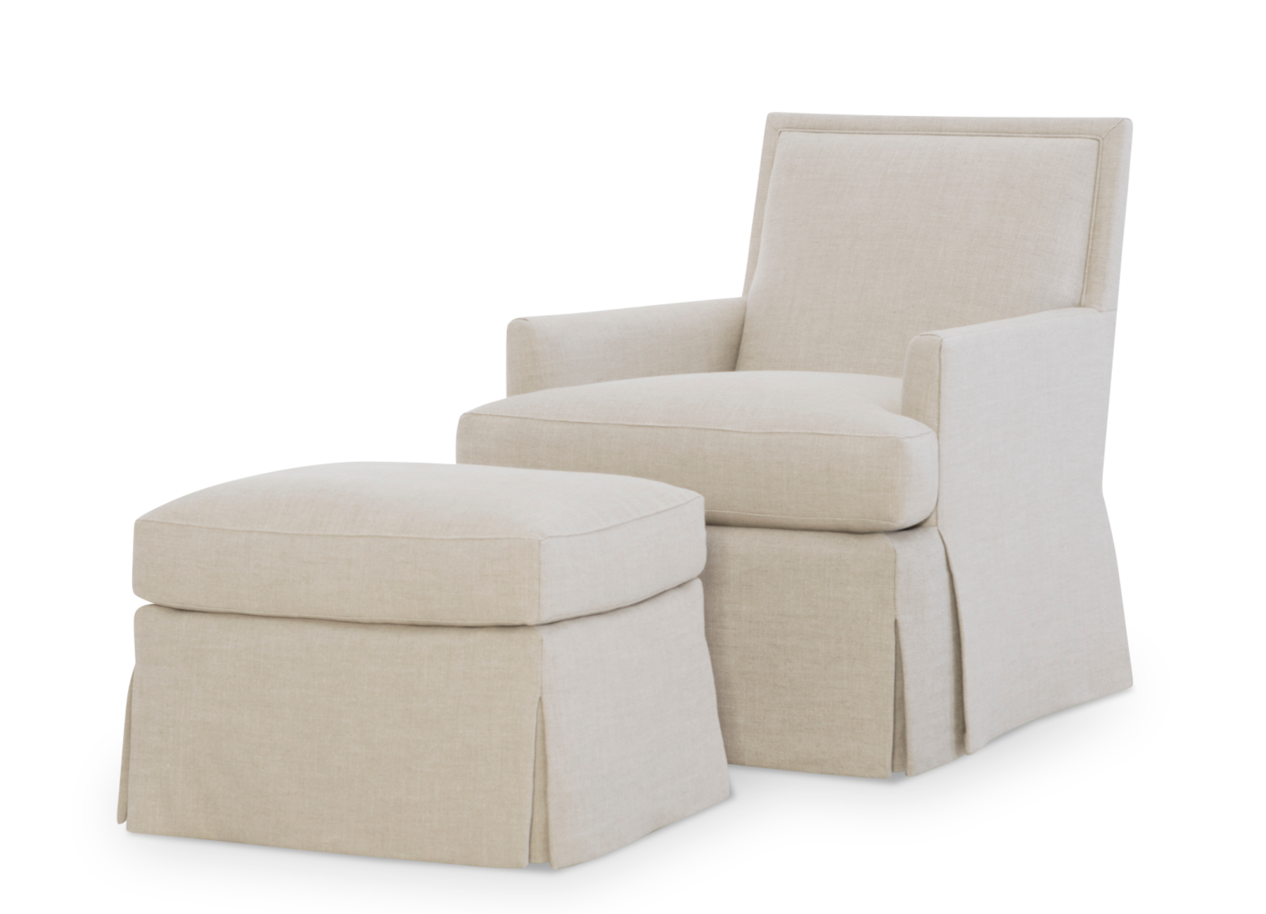 Mallory 544 Fabric Chair and 544-23 Ottoman by Wesley Hall (sold separately)