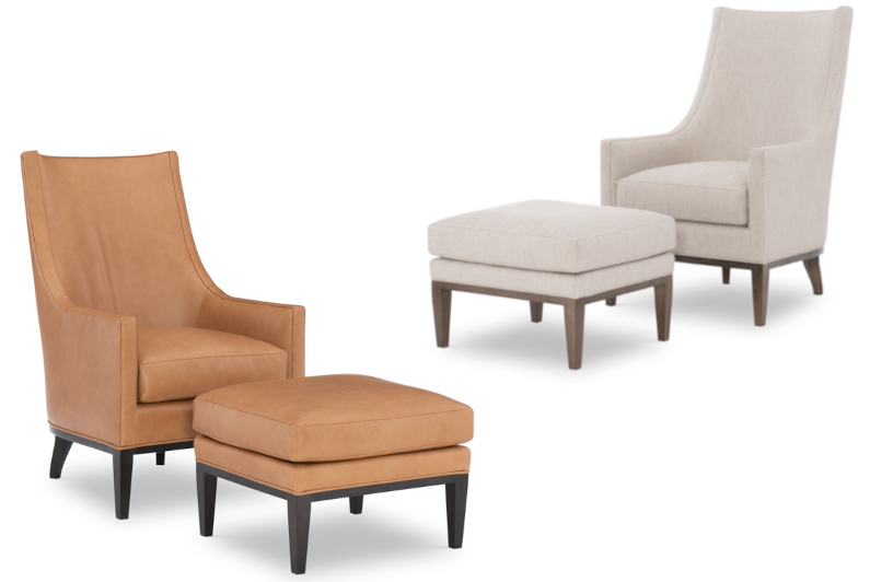 Quayden Chair & Ottoman by Wesley Hall