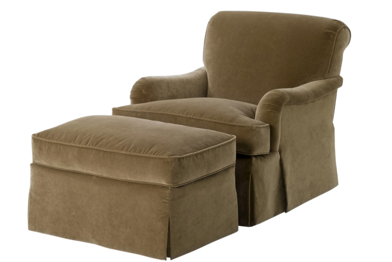 Wellesley Chair & Ottoman by Wesley Hall
