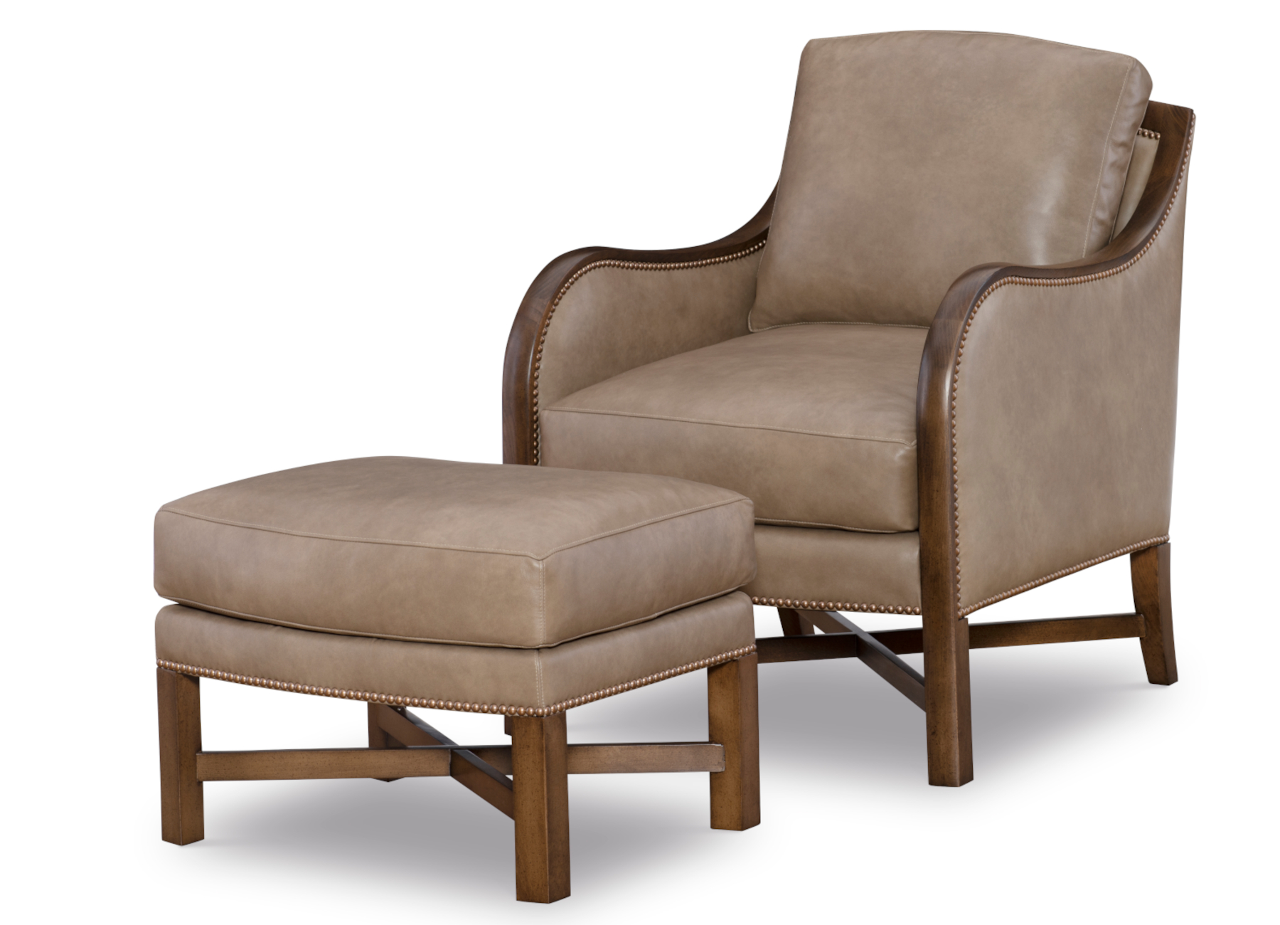 Dover L515 Leather Chair & L515-24 Ottoman by Wesley Hall (sold separately)