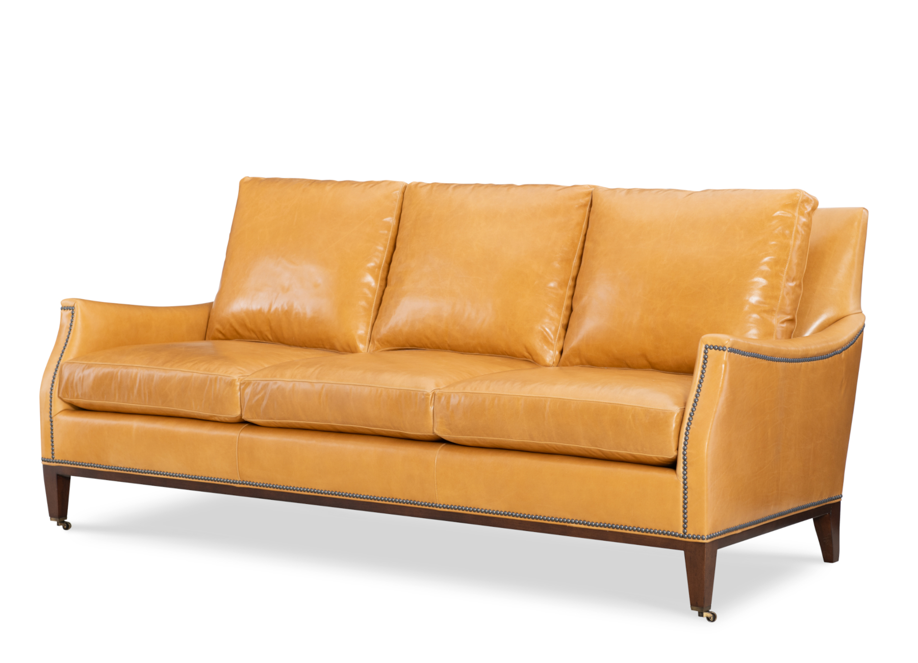 Galvin L2566-84 Leather Sofa by Wesley Hall