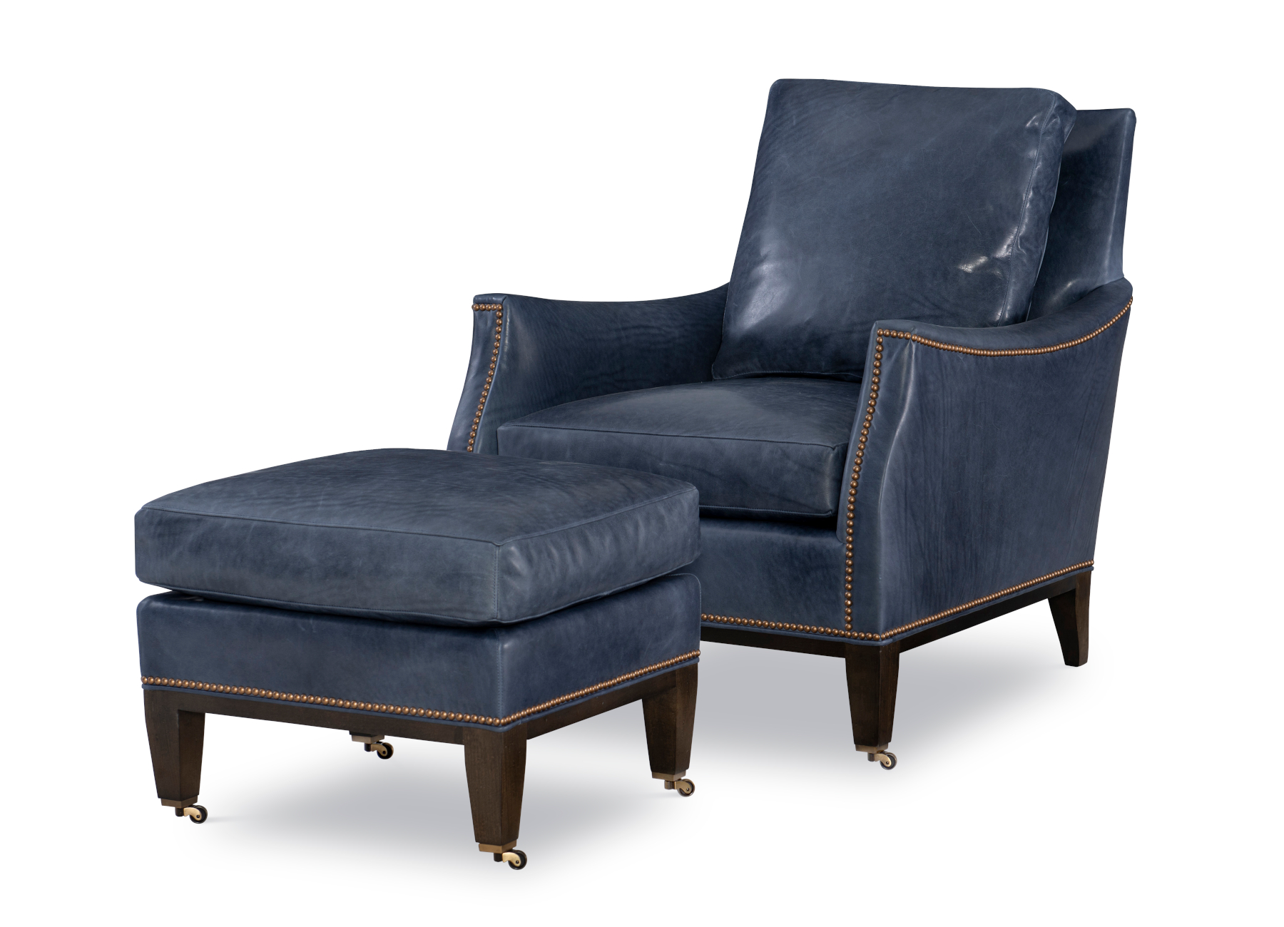 Galvin L542 Leather Chair & L543-24 Ottoman by Wesley Hall (sold separately)