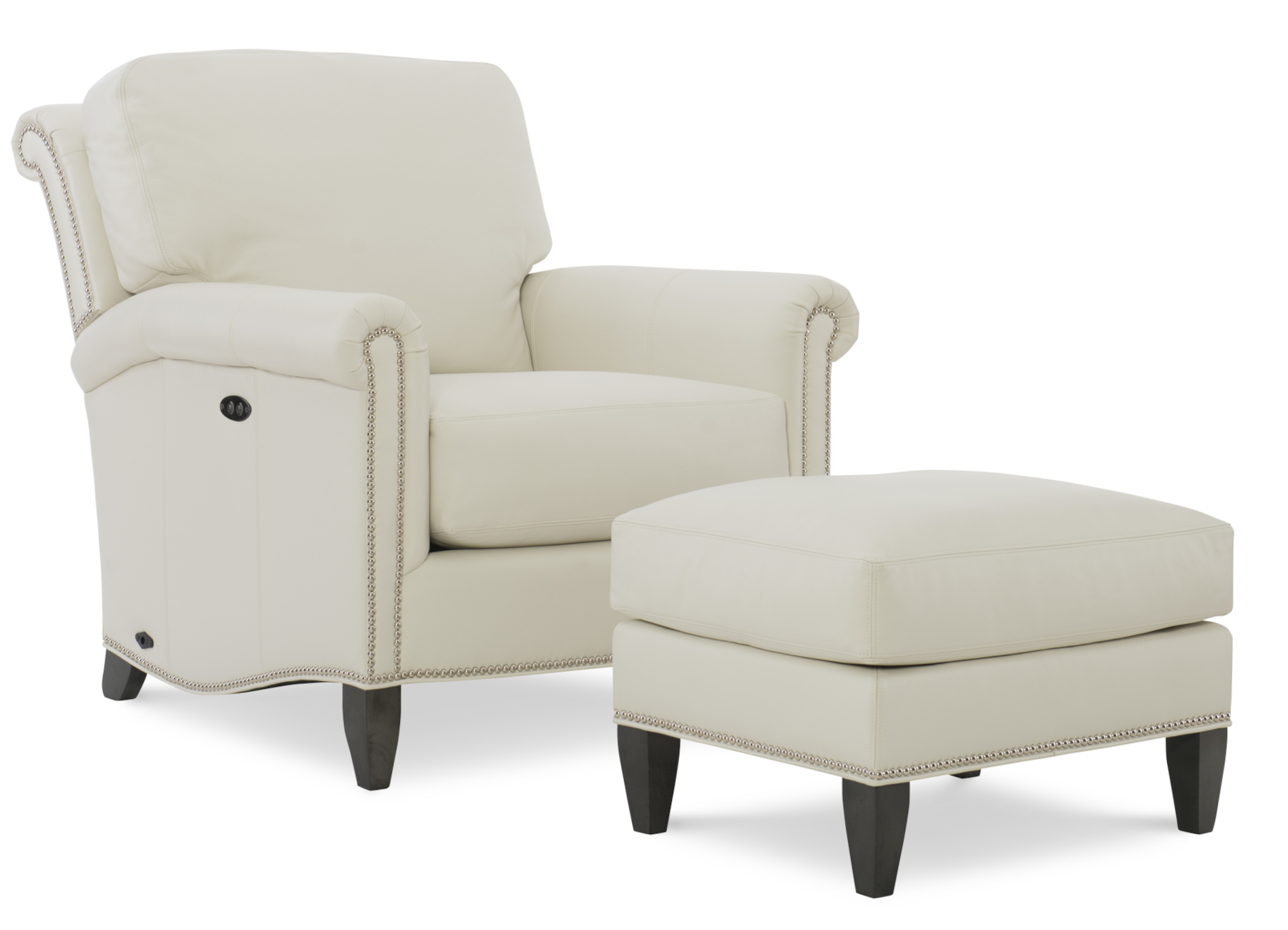 Gentry L564 Leather Tilt Back Chair & L564-26 Ottoman by Wesley Hall (sold separately)