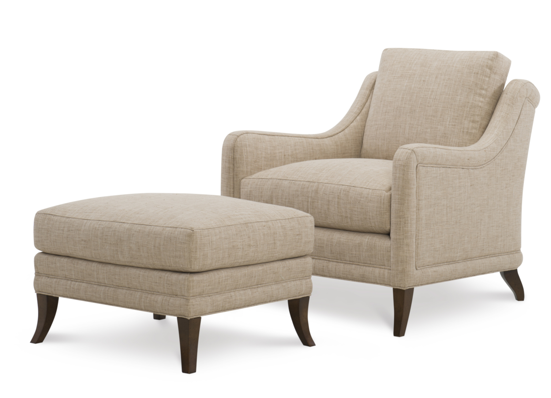 Halsted 2043 Fabric Chair & 2043-27 Ottoman by Wesley Hall (sold separately)