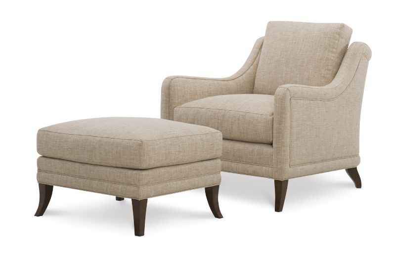 Halsted Chair & Ottoman by Wesley Hall