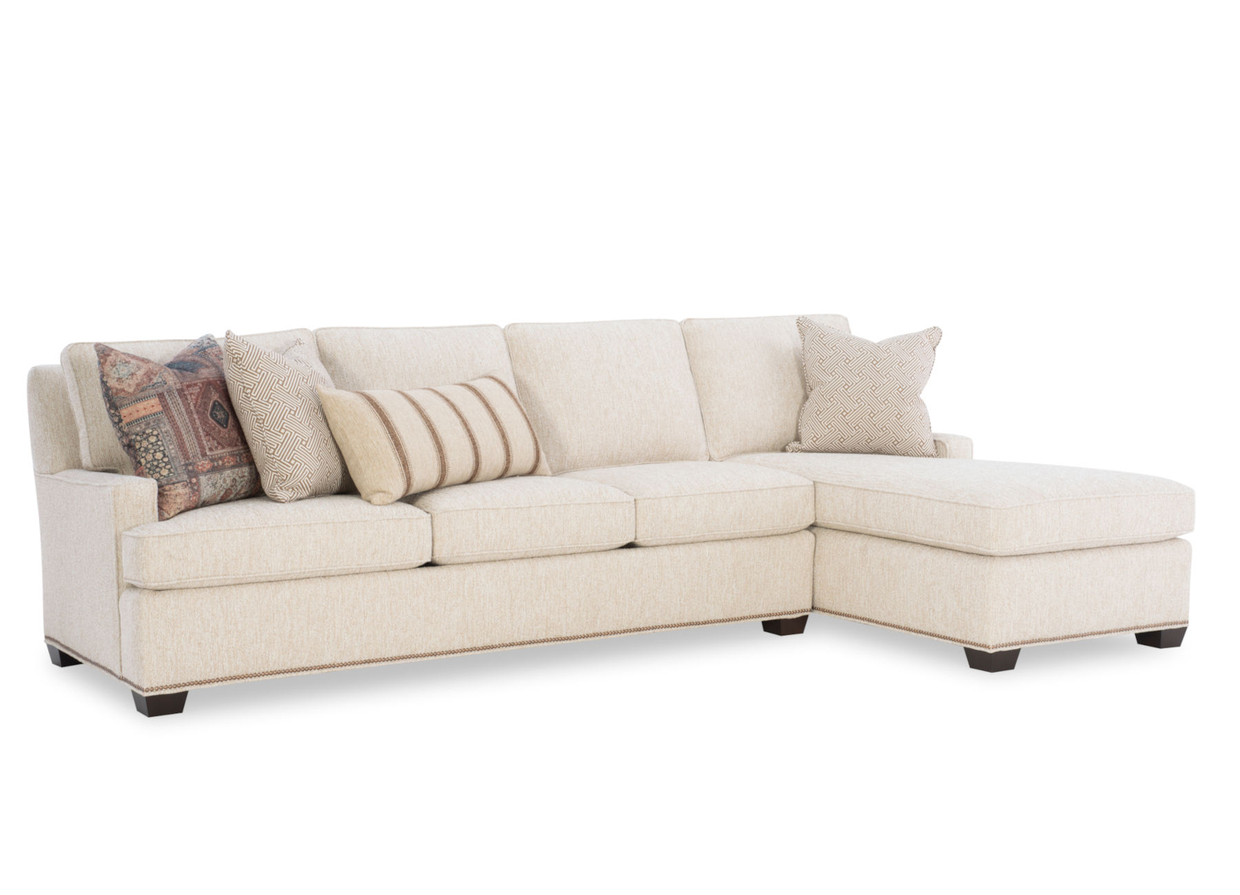 Hodge 6080 Fabric Sectional by Wesley Hall