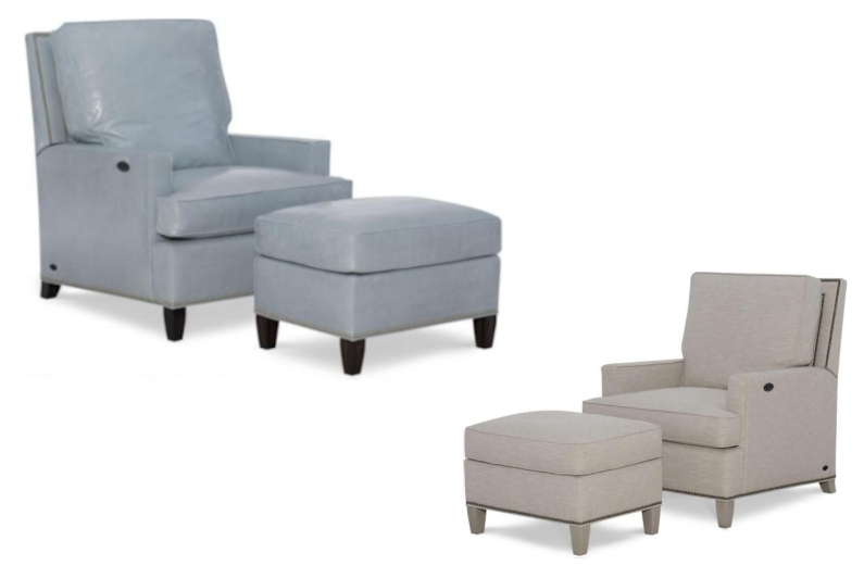 Landrith Tilt Back Chair & Ottoman by Wesley Hall