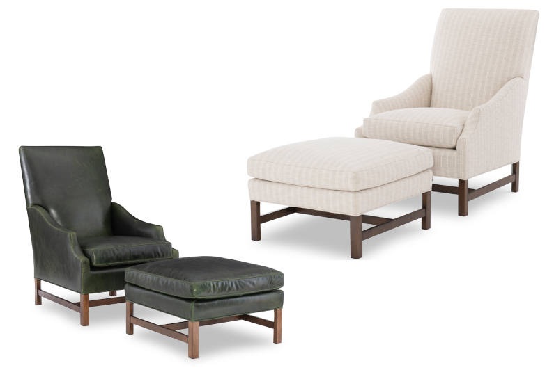 Laslo Chair & Ottoman by Wesley Hall