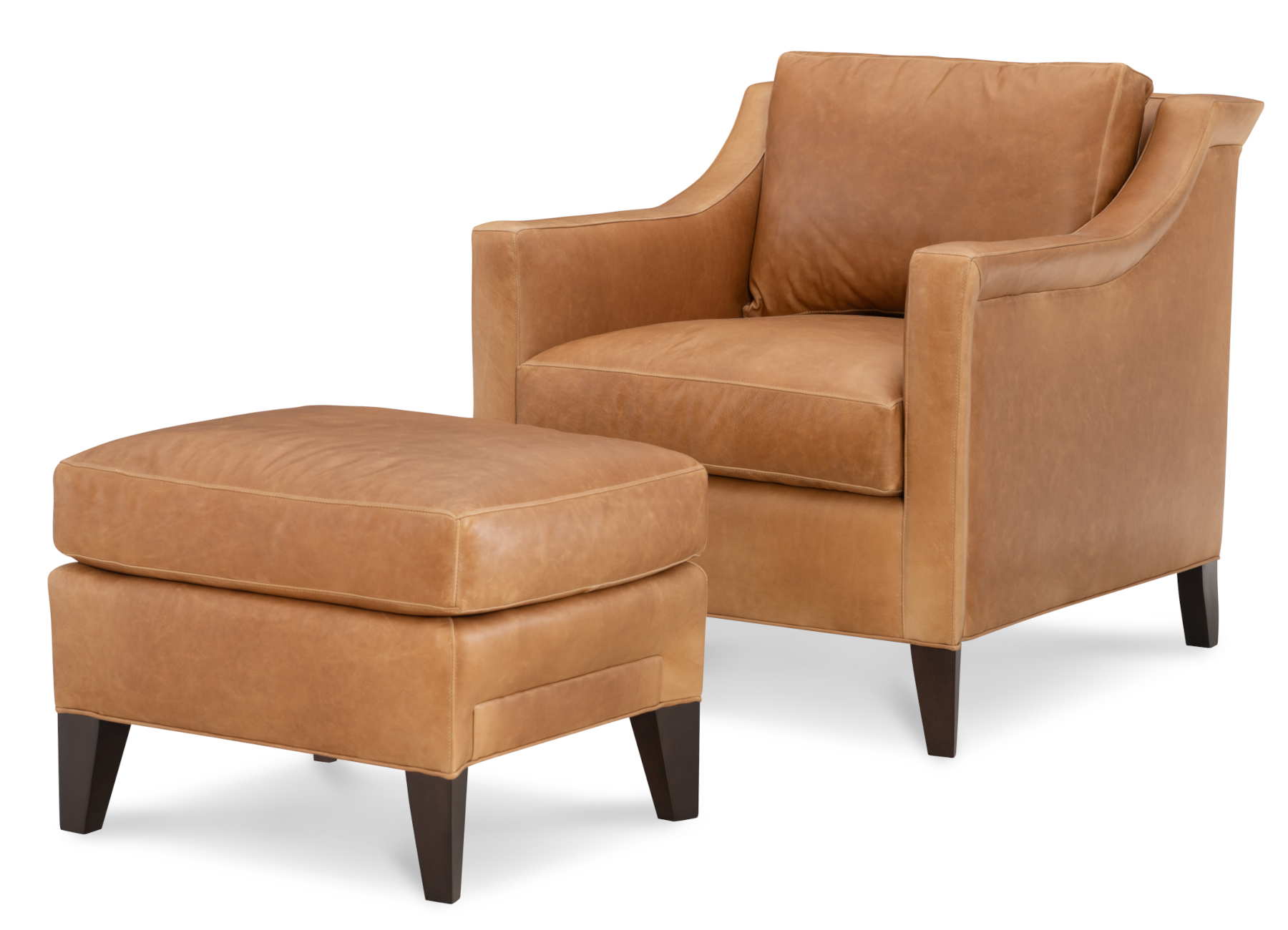 Max L2581 Leather Chair & L2581-23 Ottoman by Wesley Hall (sold separately)