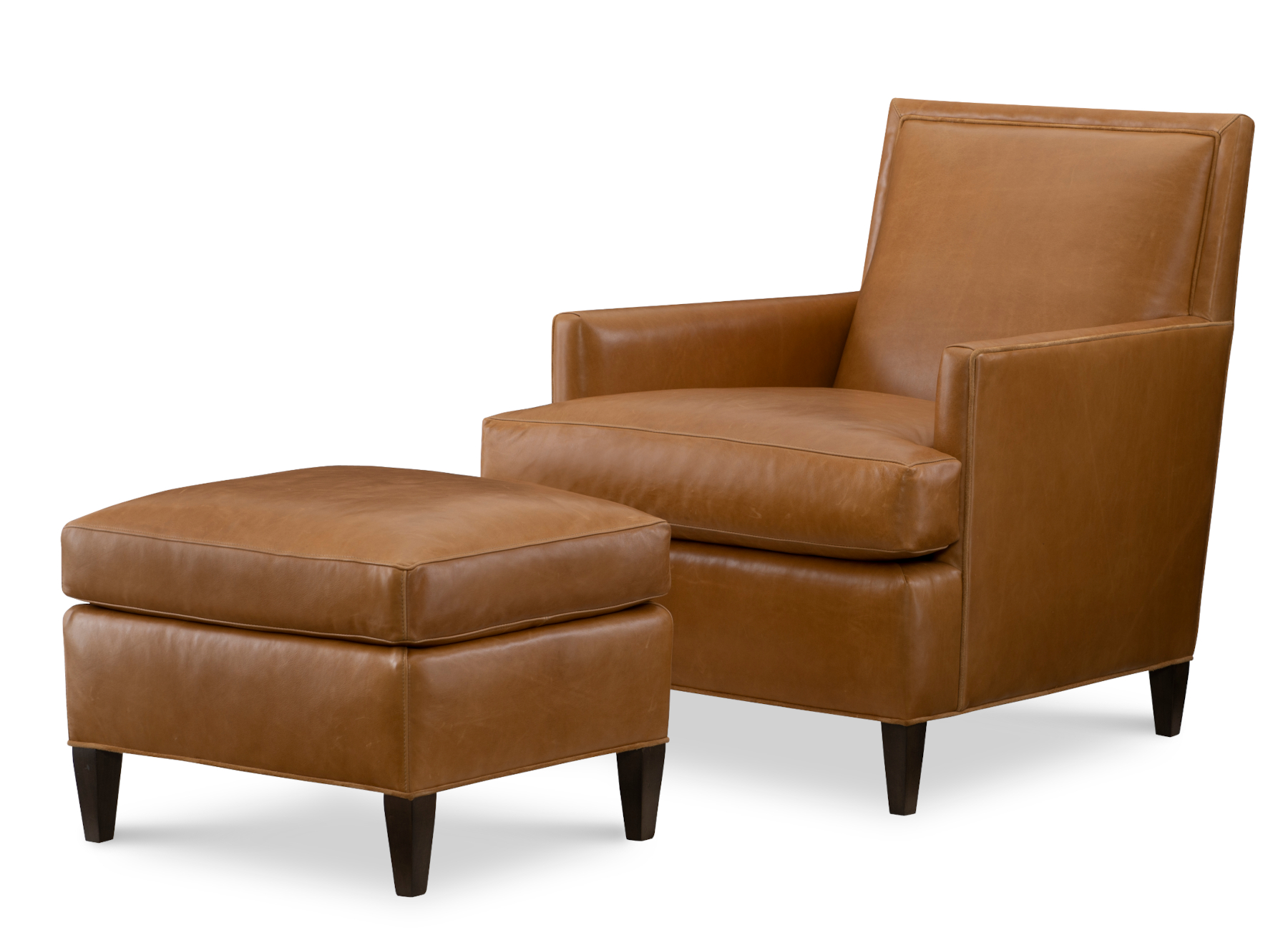 Munsey L534 Leather Chair & L534-23 Ottoman by Wesley Hall (sold separately)