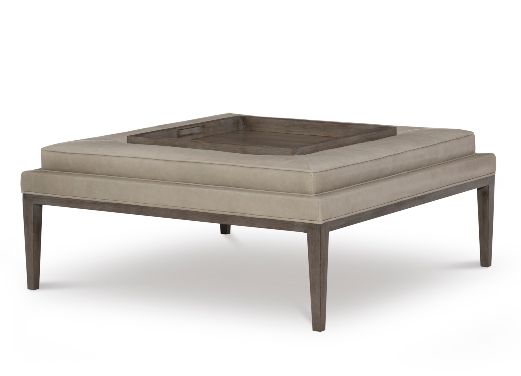 Baylor L97 Leather Ottoman by Wesley Hall