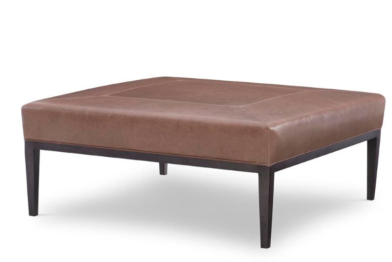 Carlyle L138 Leather Ottoman by Wesley Hall
