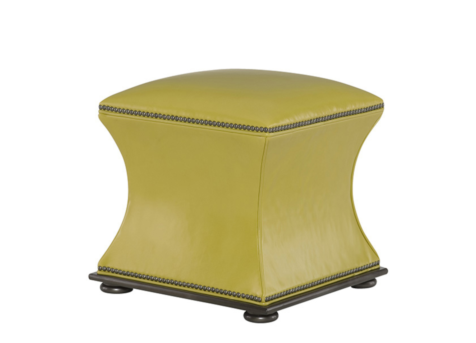Concavo L119 Leather Ottoman by Wesley Hall