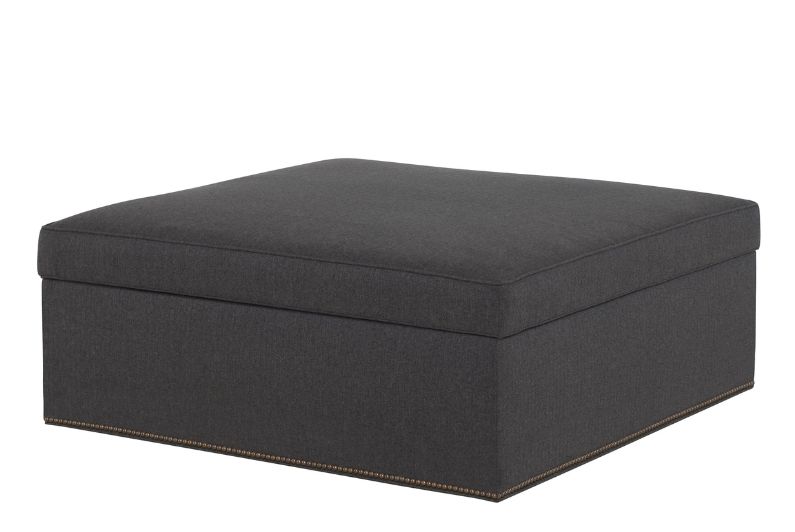 Durham 86-C Fabric Storage Ottoman by Wesley Hall
