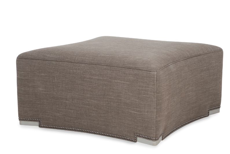 Lune 150-C Fabric Ottoman by Wesley Hall