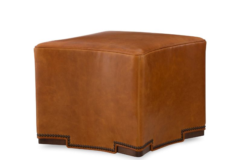 Lune L149-C Leather Ottoman by Wesley Hall