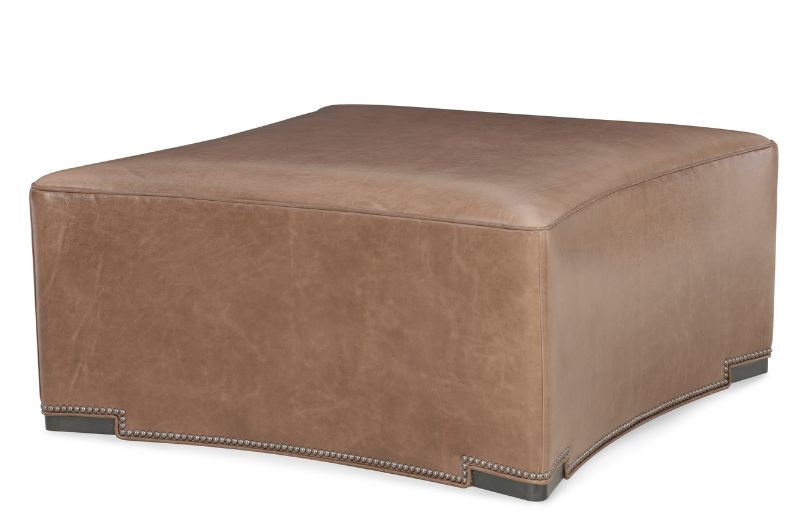 Lune L150-C Leather Ottoman by Wesley Hall