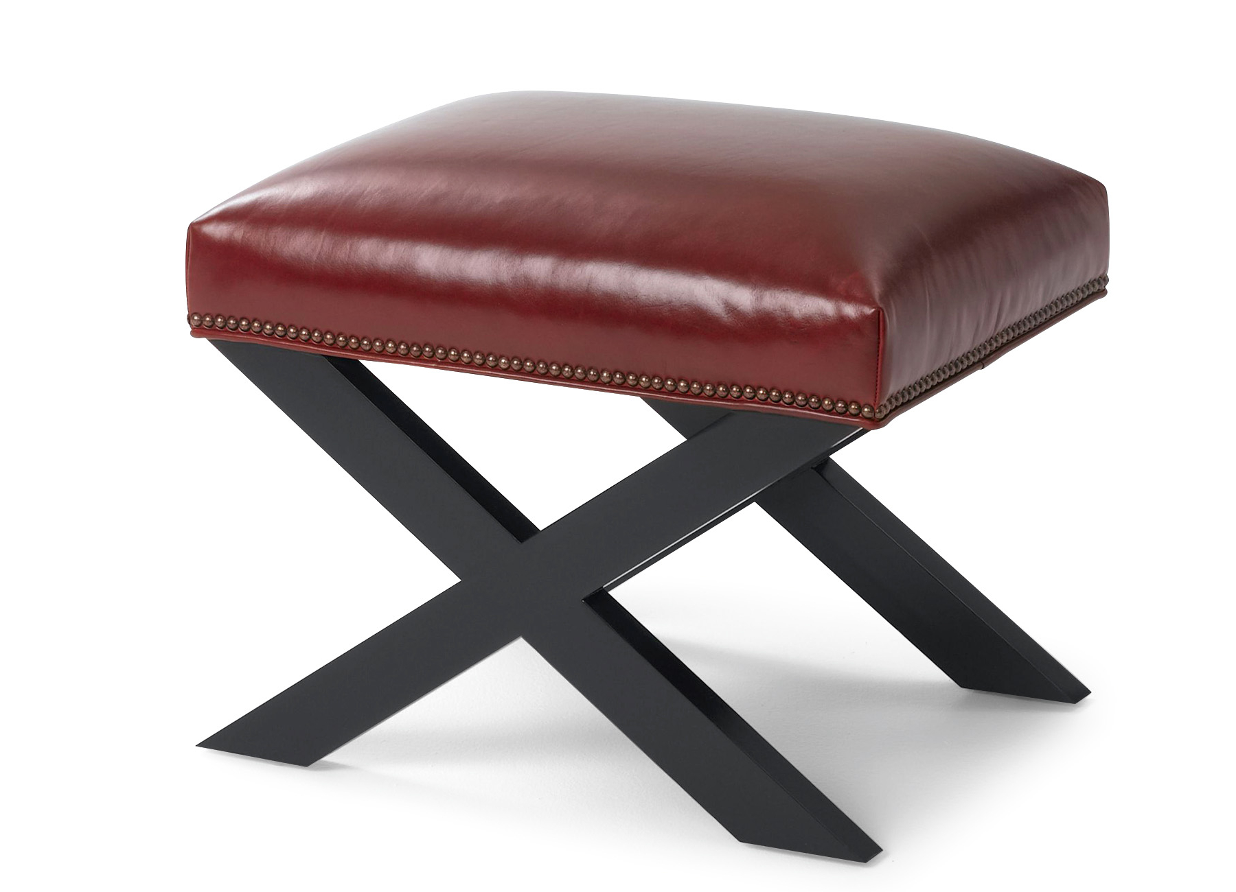 Mayer L77 Leather Ottoman by Wesley Hall