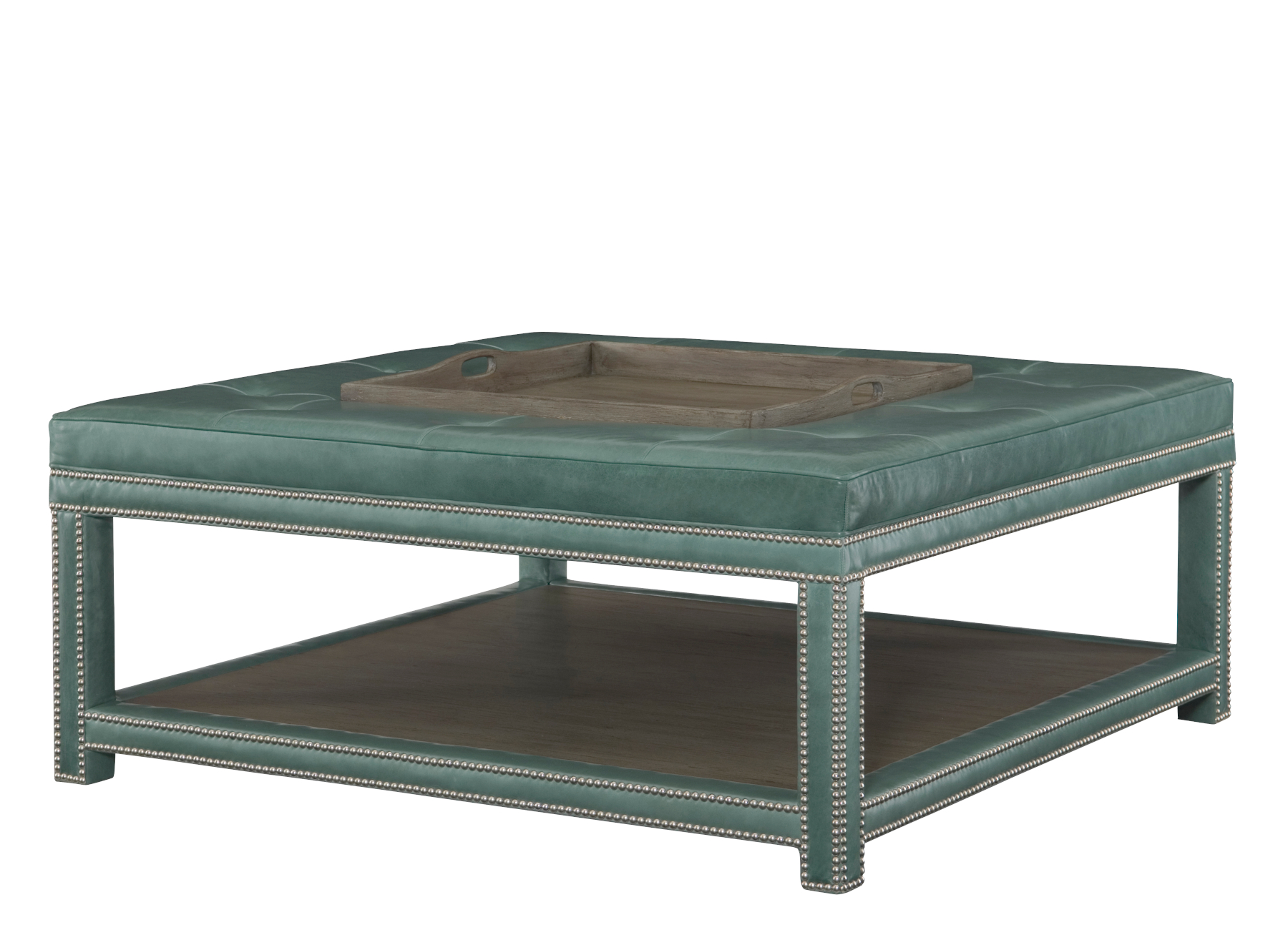 Rogers L90 Leather Ottoman by Wesley Hall