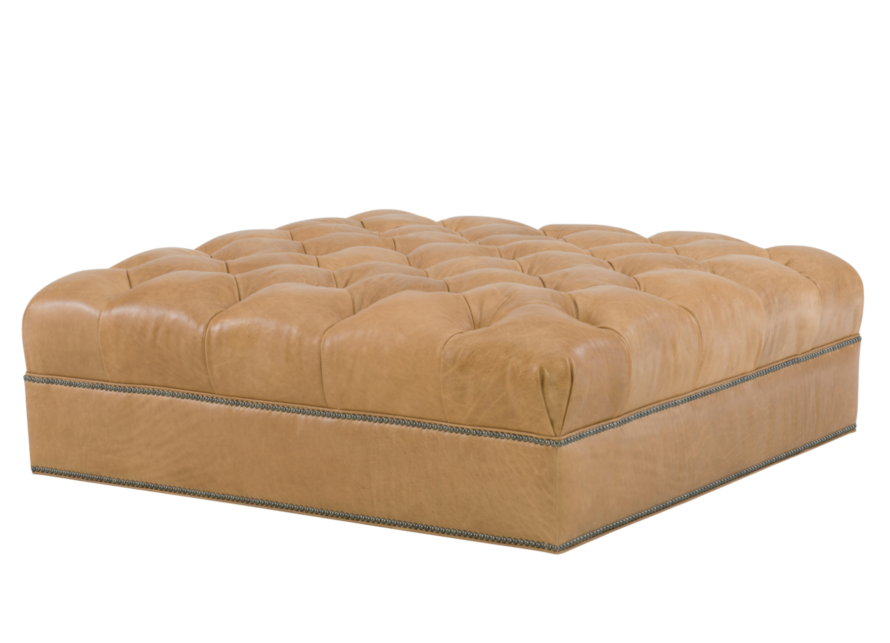 Sorensen L96-C Leather Ottoman by Wesley Hall