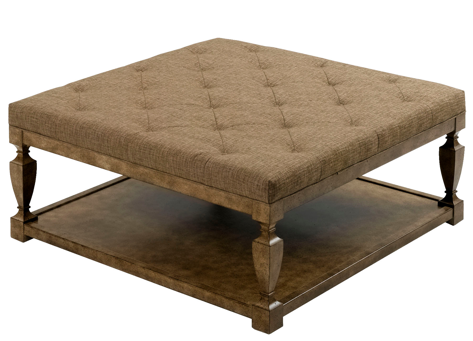Spencer 66 Fabric Ottoman by Wesley Hall