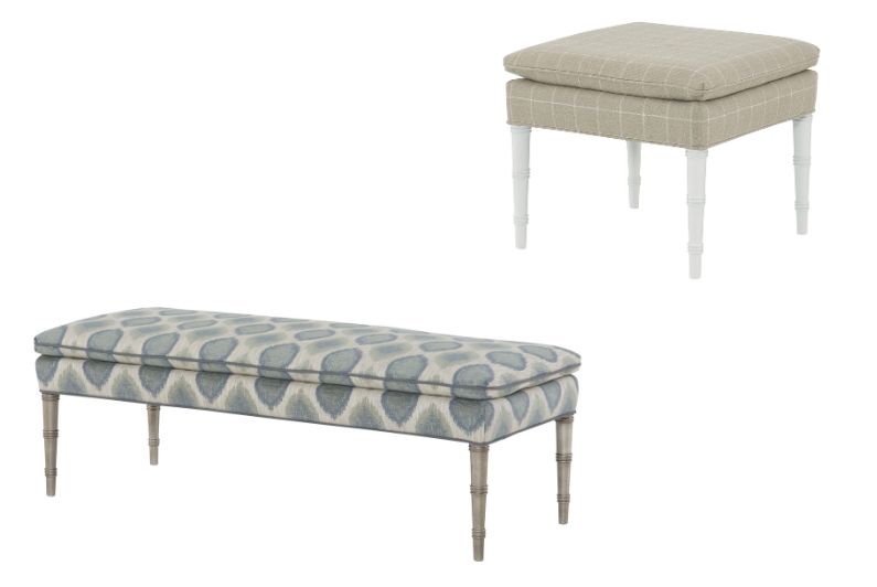 Tarlow Bench & Stool by Wesley Hall