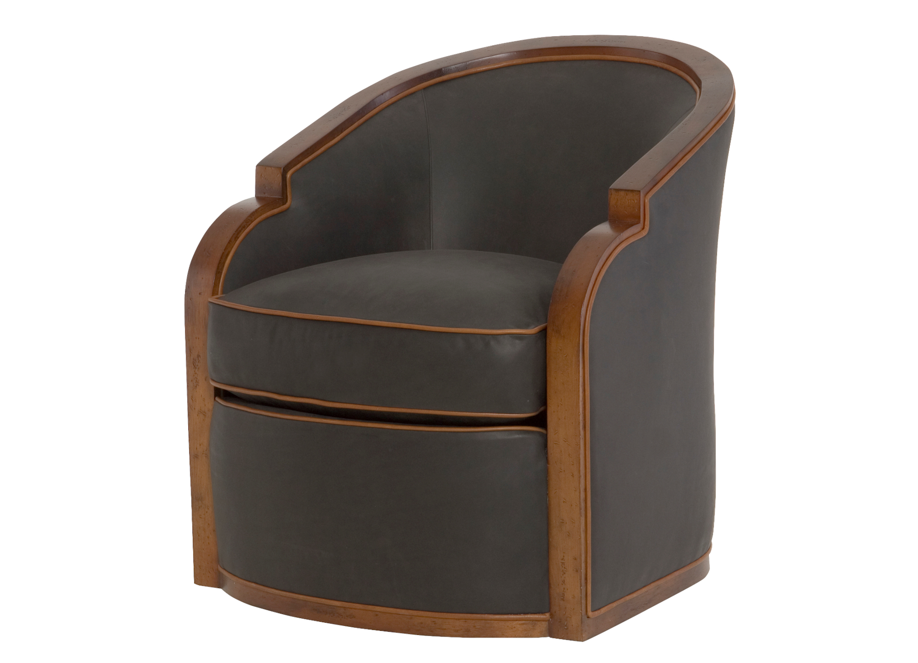Gracious PL608 Leather Swivel Chair by Wesley Hall