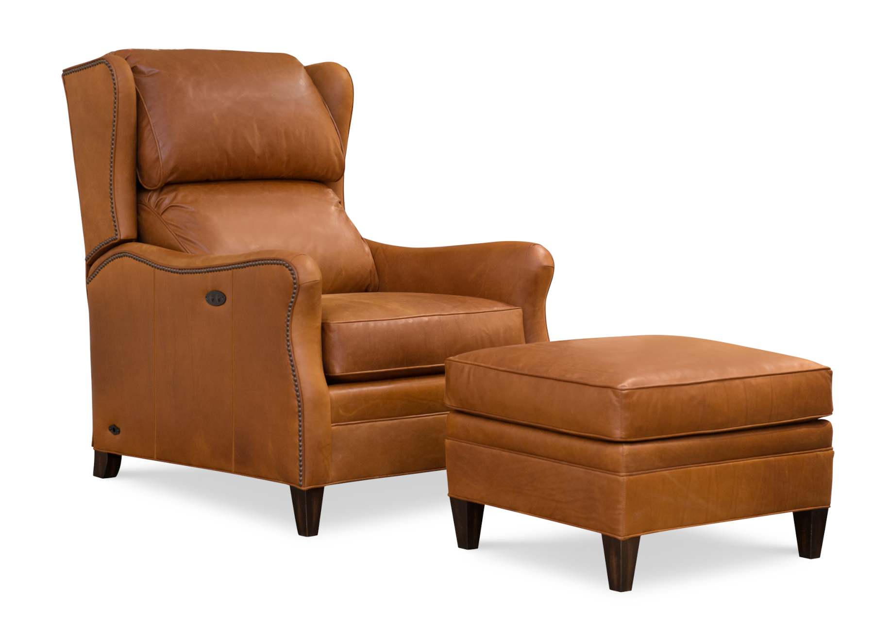 Stevenson L540 Leather Tilt Back Chair & L540-25 Ottoman by Wesley Hall (sold separately)