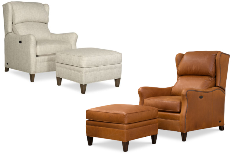 Stevenson Tilt Back Chair & Ottoman by Wesley Hall