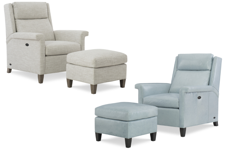 Talley Tilt Back Chair & Ottoman by Wesley Hall