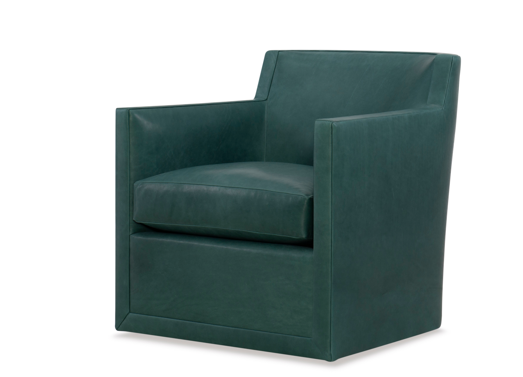 Thedford L532 Leather Swivel Chair by Wesley Hall