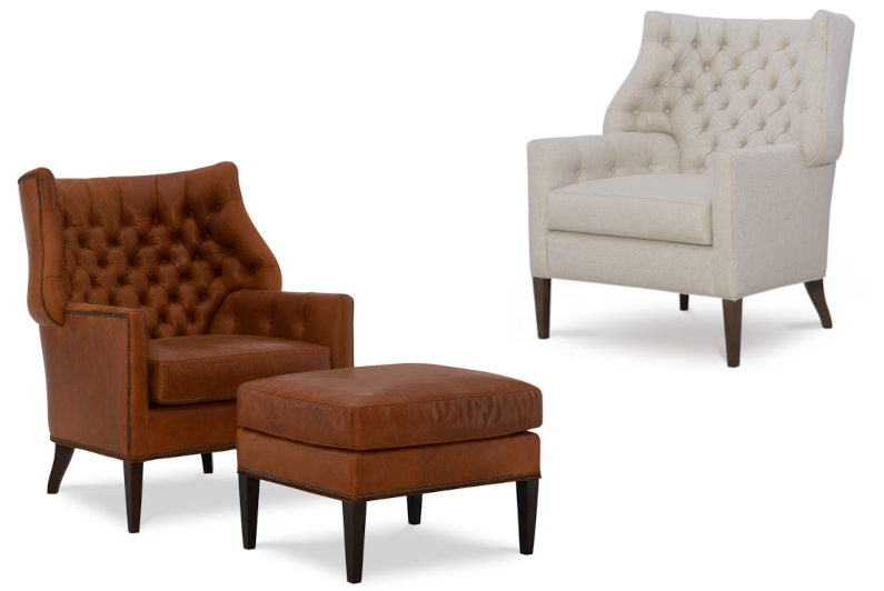 Webster Chair & Ottoman by Wesley Hall