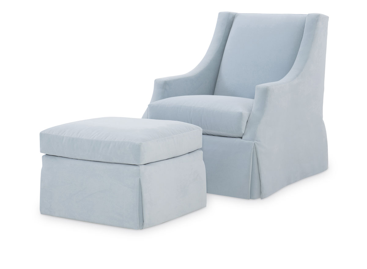 Wesley Hall 2551 Tamora Chair and 2551-25 Tamora Ottoman