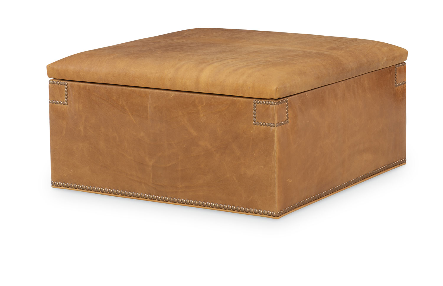 Wesley Hall L148C Denning Leather Storage Ottoman