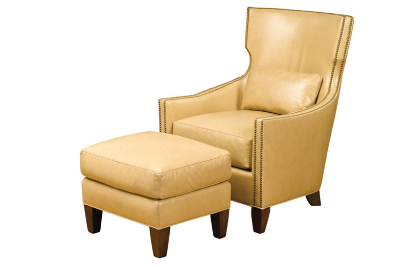 Wesley Hall L7082 Tribeca Chair and L7082-24 Tribeca Ottoman