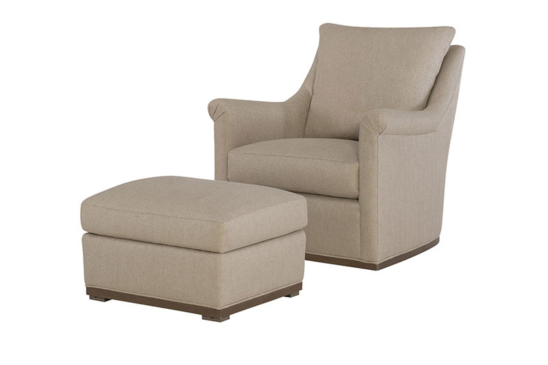 Wesley Hall 2011 Houston Swivel Chair and 2011-24 Ottoman