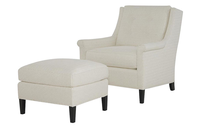 Wesley Hall 595 Etta Chair and 595-26 Ottoman